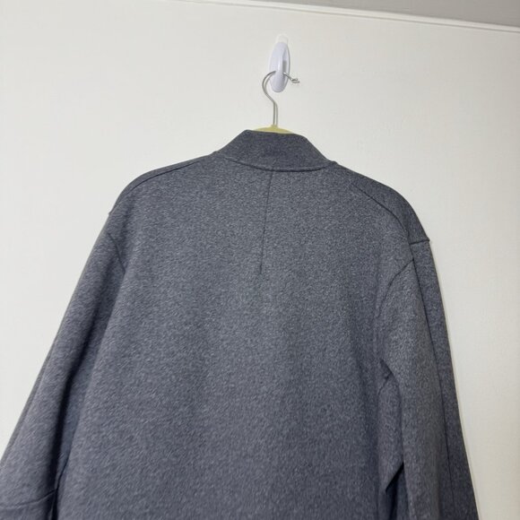 Lululemon Men’s City Sweat Fleece Bomber Jacket Size L Gray Full Zip Pockets - Picture 6 of 7